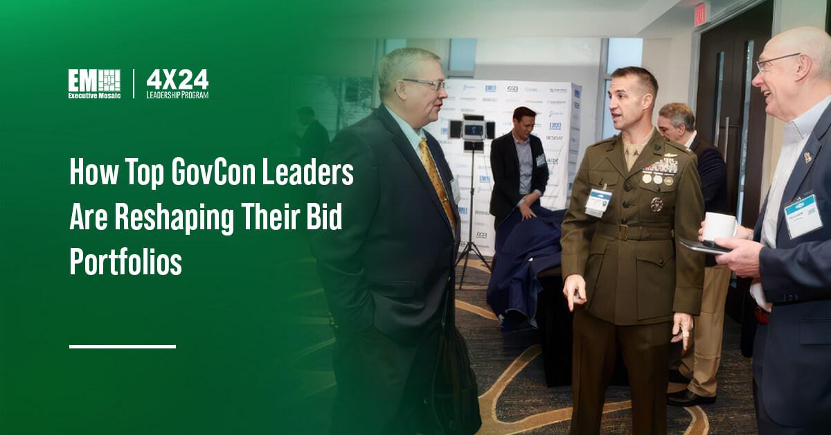 Government and industry leaders participate in 4x24 dinners and Potomac Officers Club summits.